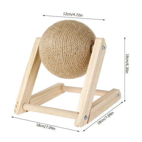 Engaging Cat Scratching Ball - Natural Sisal Cat Scratcher Toy with Catnip for Indoor Kittens and Cats