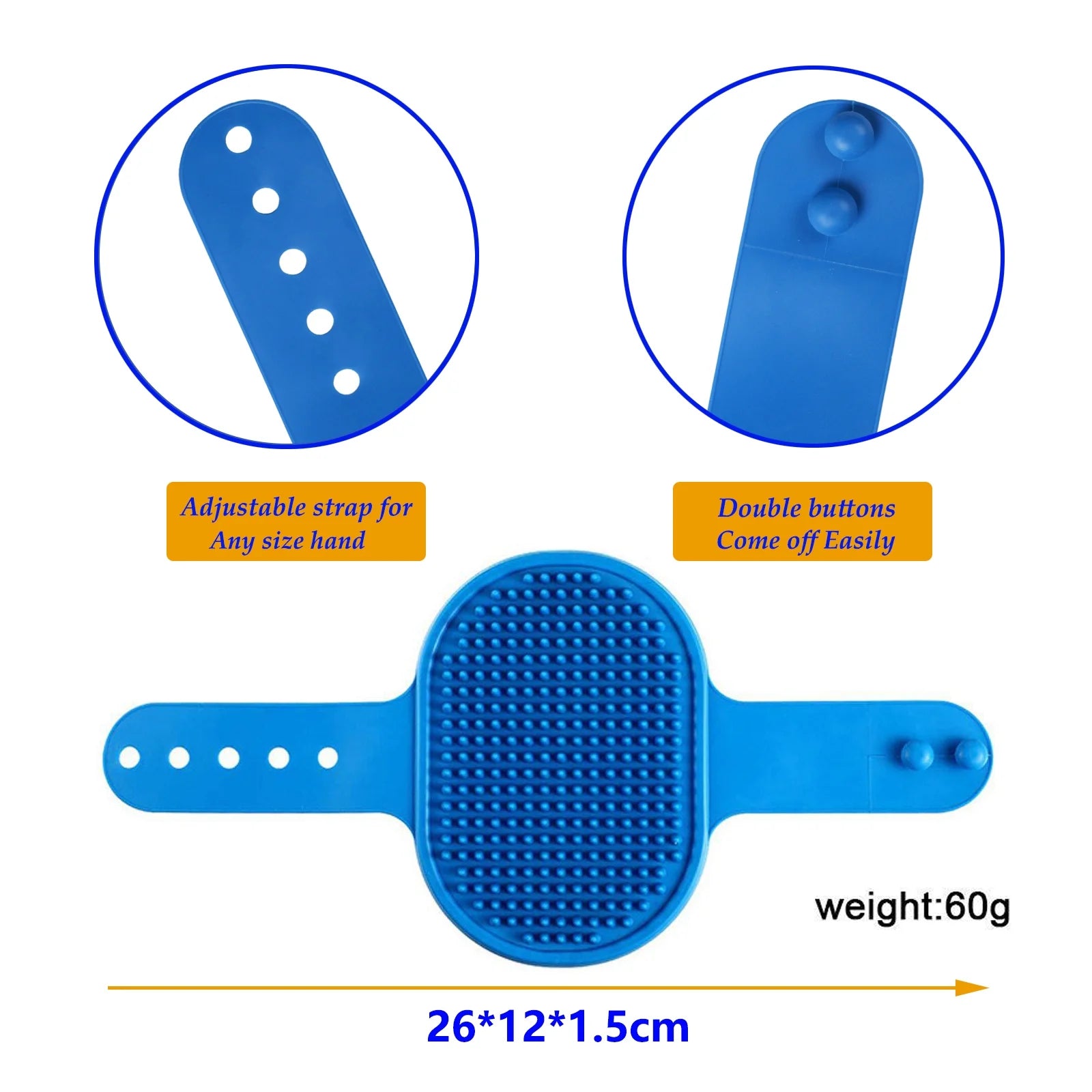 Pamper Your Pets with the 3-Pack Adjustable Soft Silicone Bath Brush Set for Dogs and Cats - Perfect for Grooming and Relaxation in Blue, Green, and Yellow
