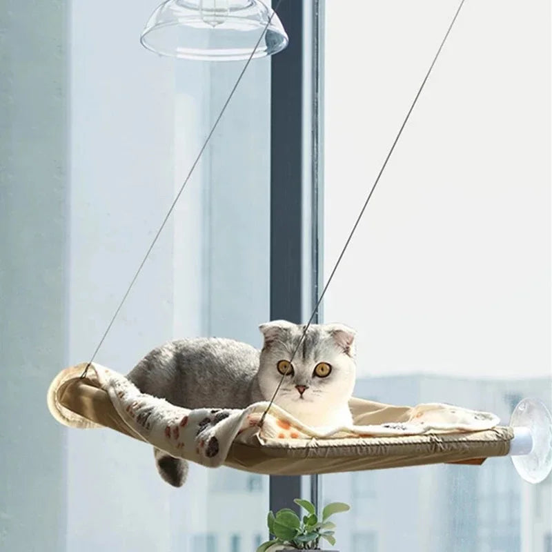 Cozy Hanging Cat Bed - Aerial Hammock for Cats & Kittens - Perfect Sunny Window Seat Nest - Supports Up to 20Kg