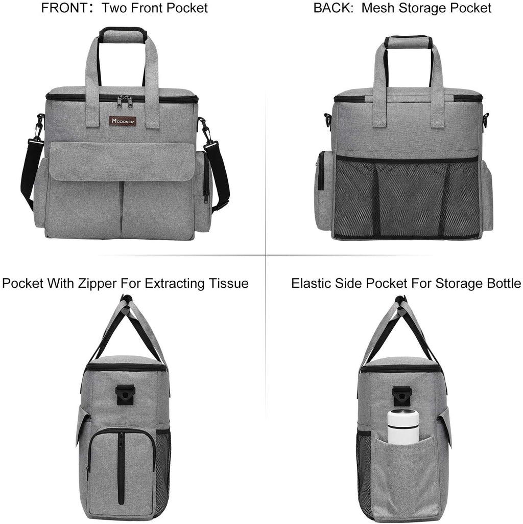 Ultimate Dog Travel Bag: Weekend Pet Travel Set for Dogs and Cats - Airline Approved Tote with Multi-Function Pockets, Food Storage Containers, Collapsible Bowls, and Feeding Mat in Stylish Grey