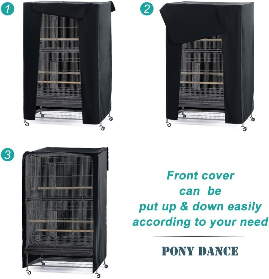 Premium Blackout Birdcage Cover - Breathable & Cozy for a Perfect Night's Sleep, 21" L x 21" W x 28" H, Ideal for Small Pets